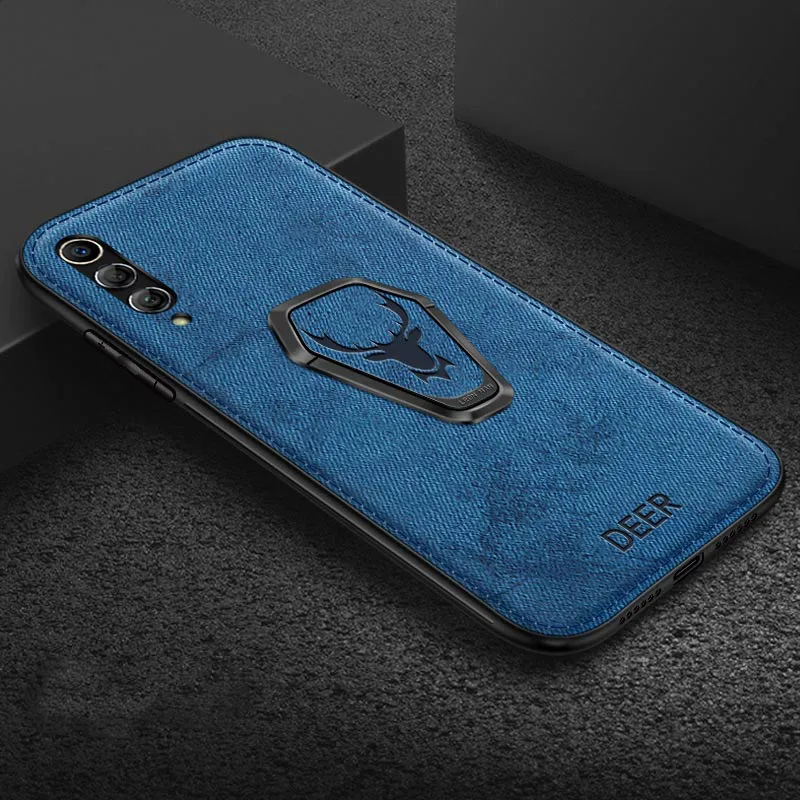 Blue Магнитный чехол-держатель для huawei P30 Pro Lite Nova 5T 4e P20 3e 3 3i P Smart Plus Honor 8X 20i V20 чехол тканевый Автомобильный кронштейн - Цвет: Blue