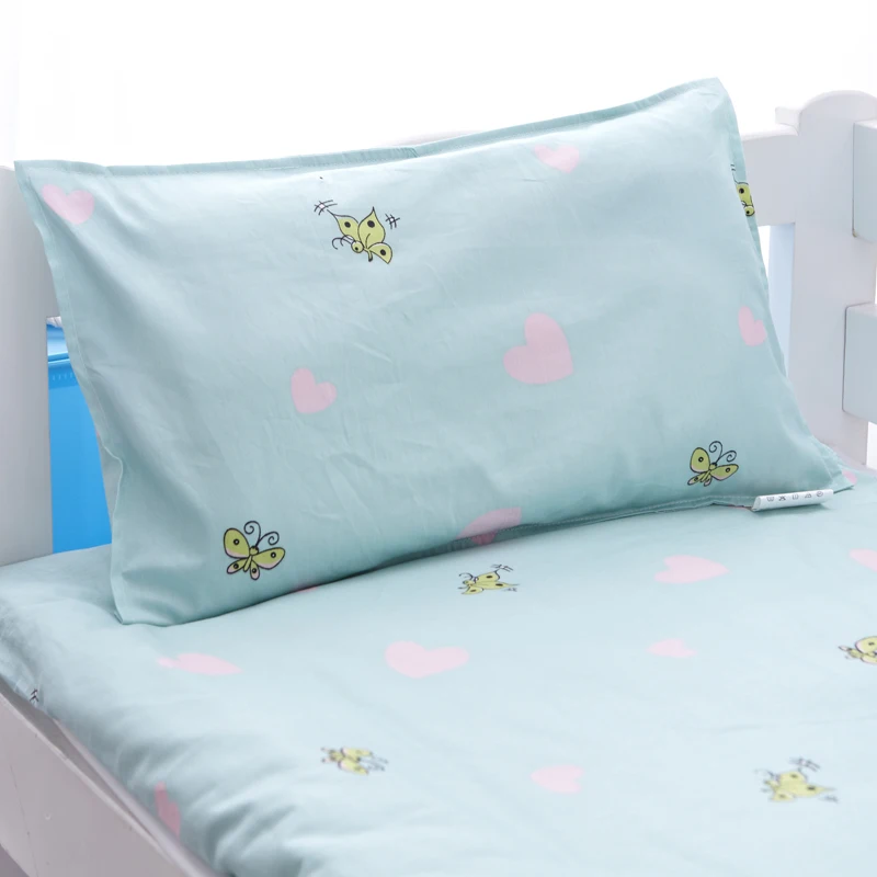 Комплект из 3 предметов, полный хлопок, большой принт, мультяшный пододеяльник, набор для мальчиков и девочек, детские комплекты постельного белья без сердечника