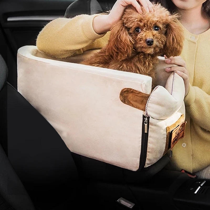 

Pet Litter For Cats And Dogs Car Control Console Portable Car Armrest Dog Cat Booster Highly Elastic PP Dog Travel Bed