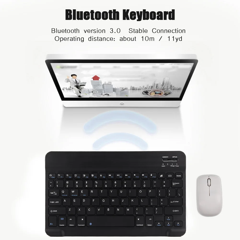 

2.4G Slim Portable Mini Wireless Bluetooth 3.0 Keyboard with Number Touchpad Keyboard For Notebook Laptop Android IOS WIN 6/7/8