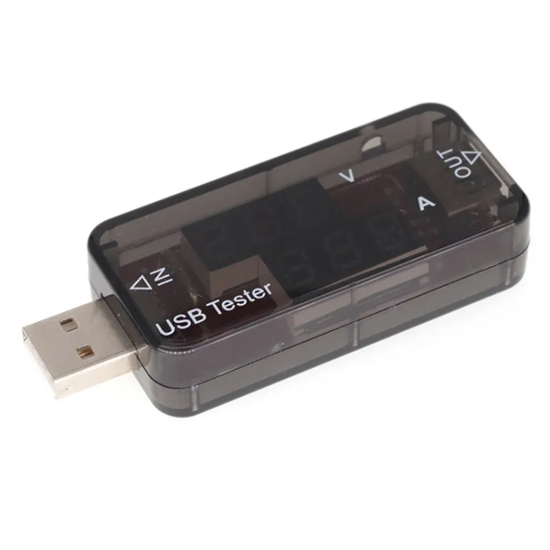 Цифровой вольтметр амперметр USB-тестер с двойным дисплеем 5 В 12 красного синего