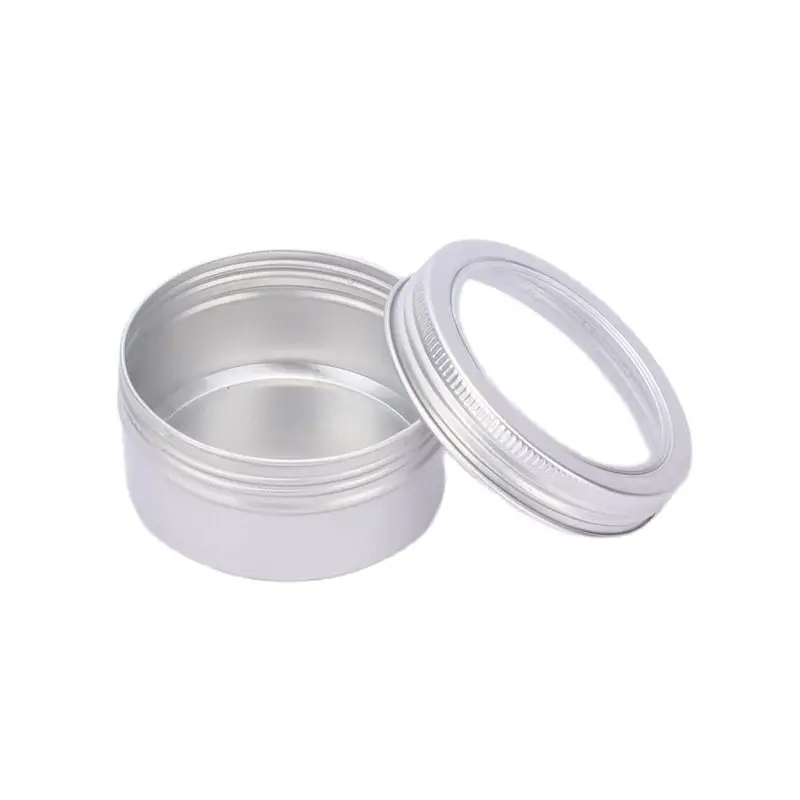 80G silver aluminum jar pot tin bottle for tea art nail mask cream essence gel moisturizer skin care cosmetic packing | Красота и