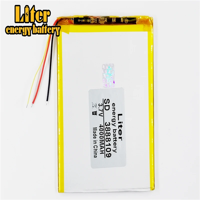 3 7 V 3888109 4000mah литий-полимерный аккумулятор литий-ионный для планшетных ПК дюймов 8