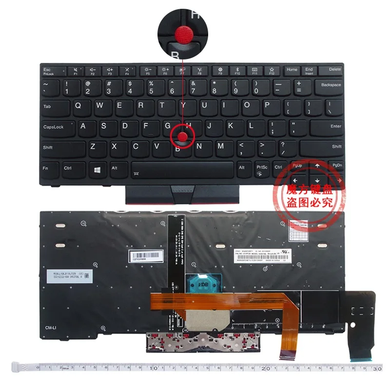 

New US Keyboard Backlight for Lenovo Thinkpad E480 E485 L480 L380 T490 E490 E495 L490 T495 yoga L390 T480S P43S