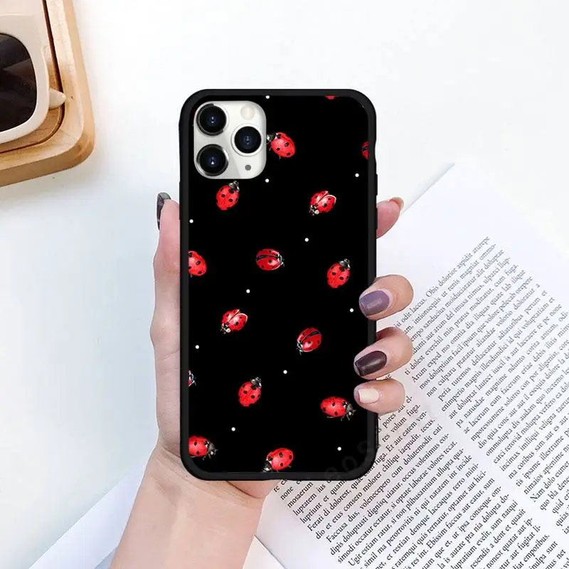 

Ladybug ladybir cute animal Phone Case for iPhone 11 12 pro XS MAX 8 7 6 6S Plus X 5S SE 2020 XR Luxury brand shell funda coque