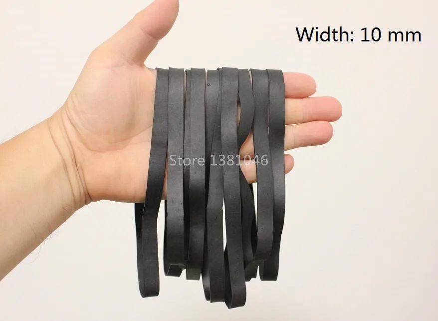 Width 10mm Black Elastic Rubber Band Heavy Duty Strong Large Industrial Tie Trash Can Bands 10/20/50 - You Choose Quantity