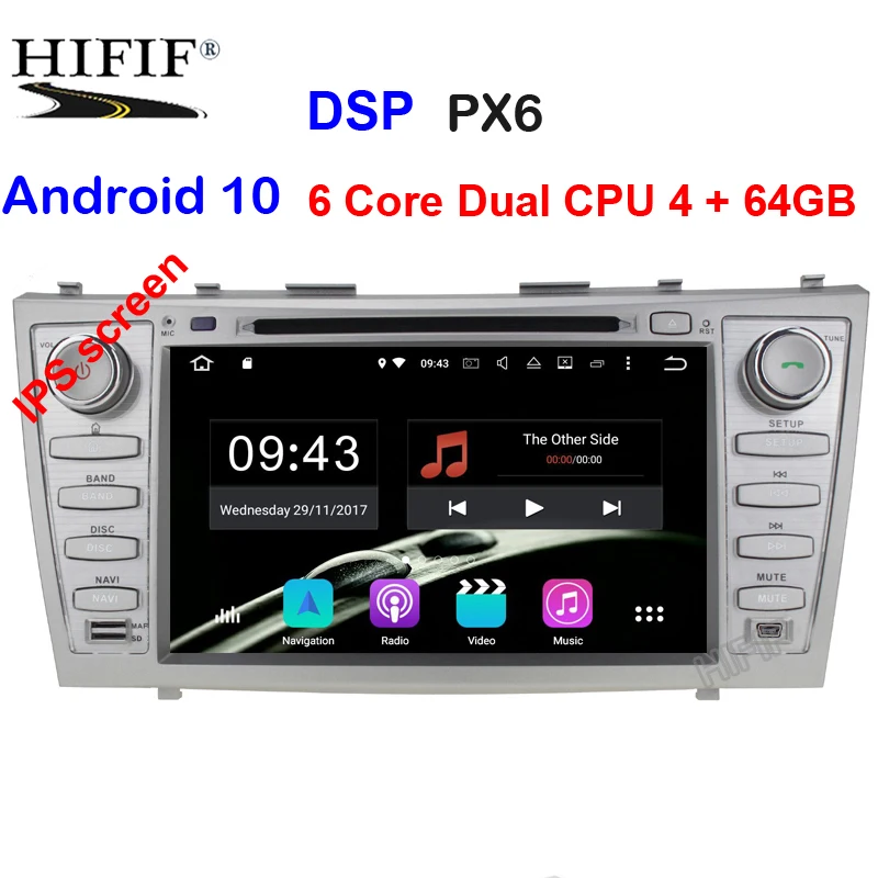 IPS Octa Core 4GB RAM Android 10 автомобильный DVD GPS навигатор мультимедийный плеер стерео для