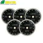 SHDIATOOL 5 шт. диаметром 180 мм7 дюймов горячепрессованный спеченный алмазный режущий диск Сетка турбо алмазный пильный диск гранит мрамор плитка керамика