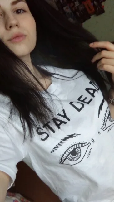 Новинка футболка с 3D принтом в виде глаз и букв женские рубашки повседневные