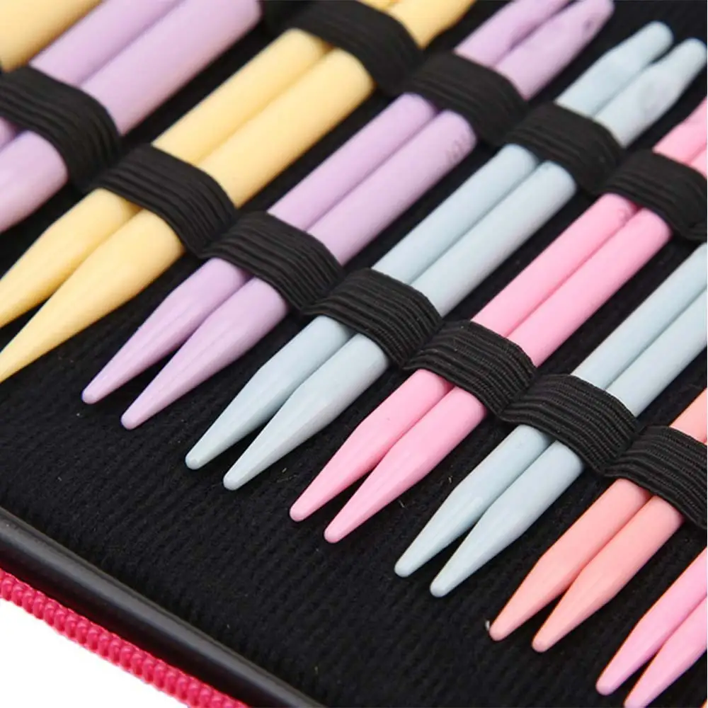 

10 Pairs/Set ABS Circular Knitting Needle Changeable Head Craft Crochet Hook Set Wool Knitting Tool DIY Sewing Kit Accessories