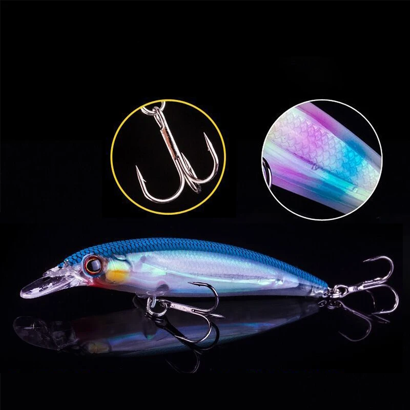 

1Pcs Lifelike Luminous Minnow Fishing Lure Silicone Bait Attract Sea Black Minnows Lures for Fishing Artificial Plastic Baits