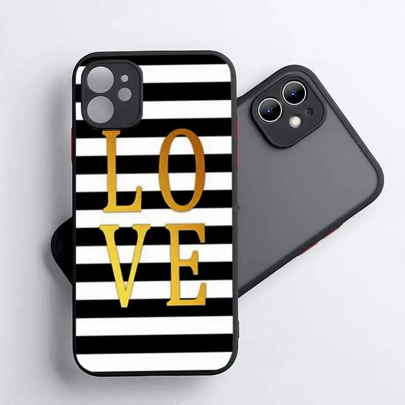 

Zebra black and white stripes Phone Case Matte Transparent for iPhone 7 8 11 12 s mini pro X XS XR MAX Plus coque