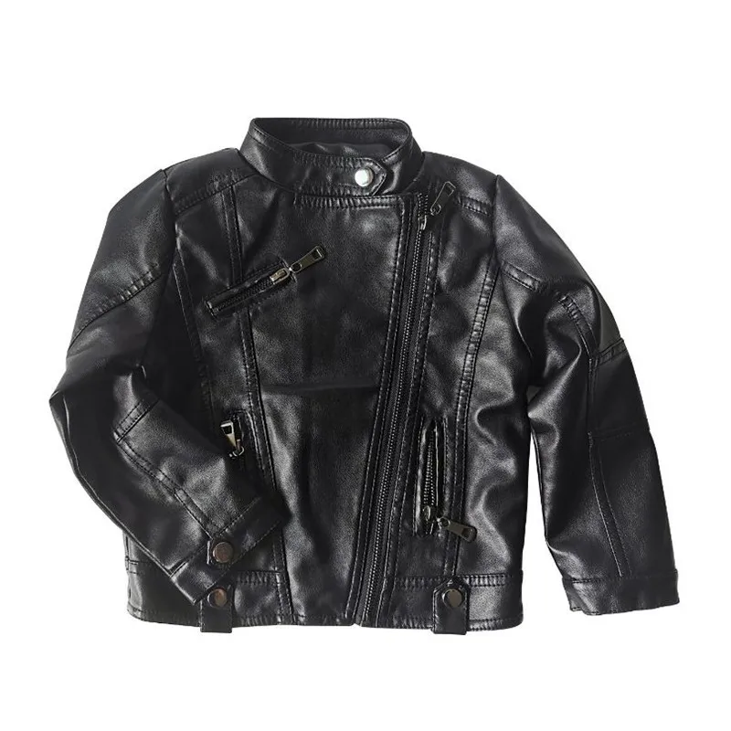 

Осень-зима 2019, куртка для девочек, корейский стиль, детская кожаная куртка, черный кардиган на молнии с длинным рукавом, верхняя одежда для д...