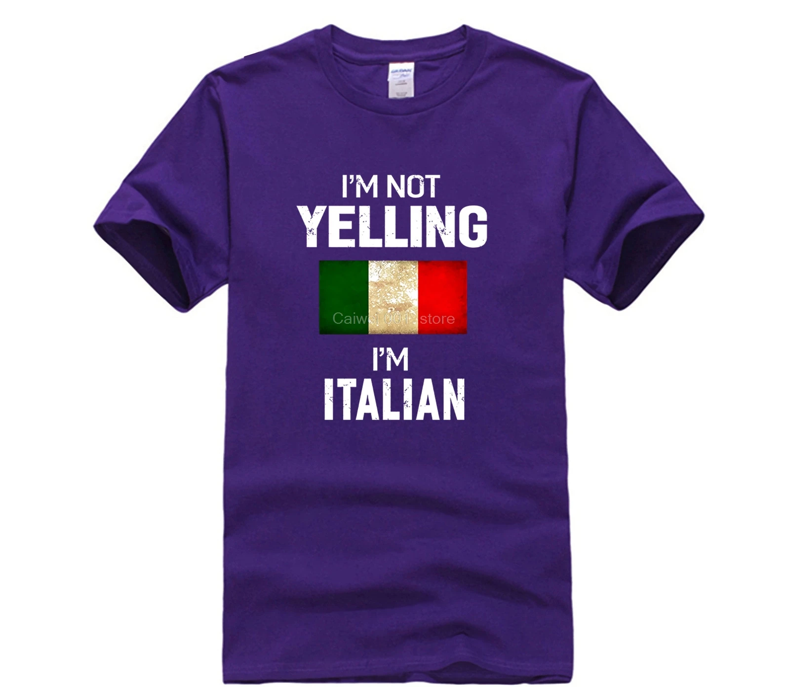 

Fashion Printed men's T Shirt Short Sleeve I m Not Yelling I m Italian Men Funny Gift Print o neck loose summer T shirt for men