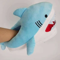 female funny shark slippers girls ladies winter creativity furry slides for women indoor home shoes 2020 new