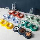 Миска для домашних питомцев, автоматическая кормушка 3-в-1 для собак и кошек, поилка с фонтаном и двойной чашей, поднимающаяся миска для кошек