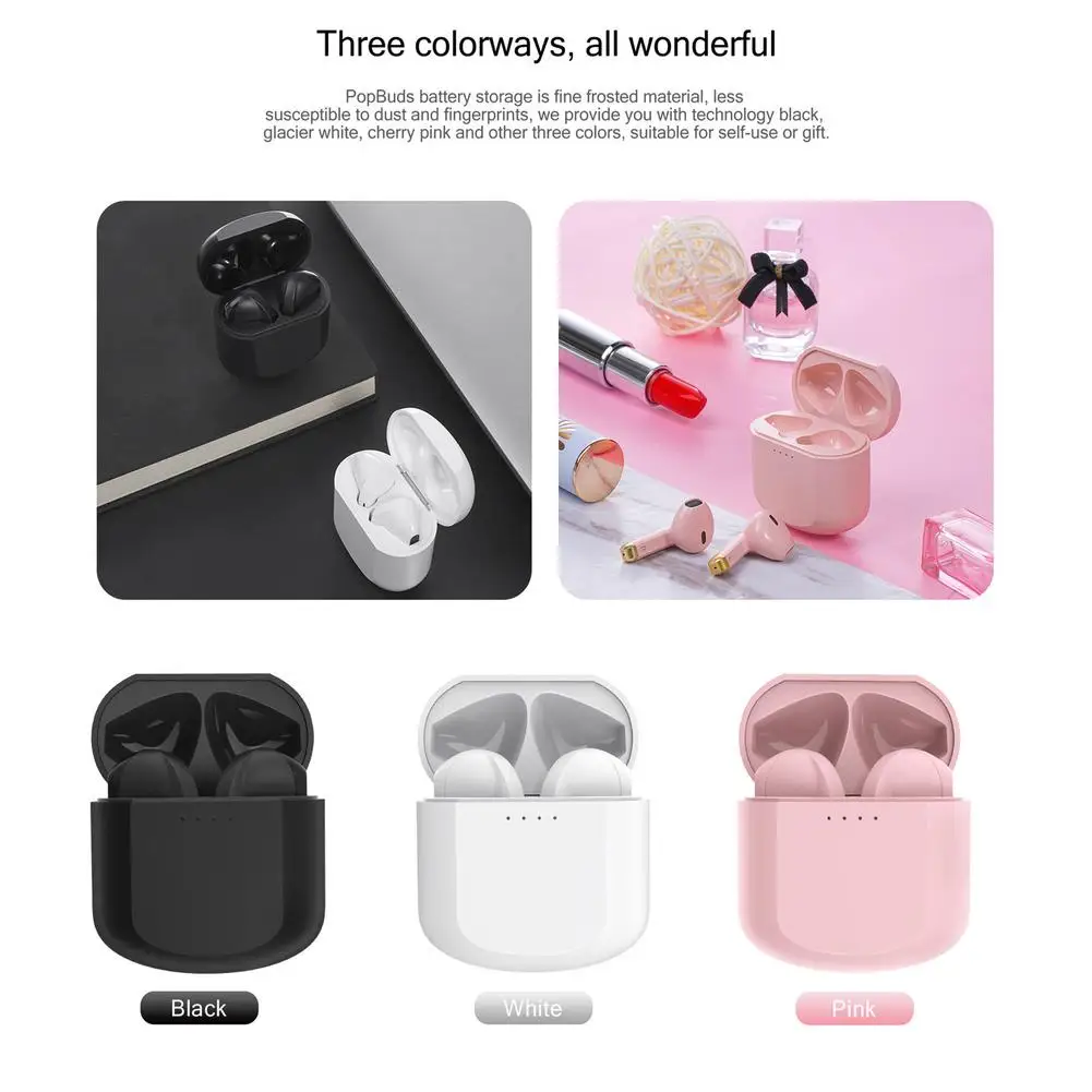 

TWS Bluetooth 5.1 Earphones KOSPET PopBuds Wireless Headphones Charging Box Sports Waterproof Earbuds Headsets With Microphone