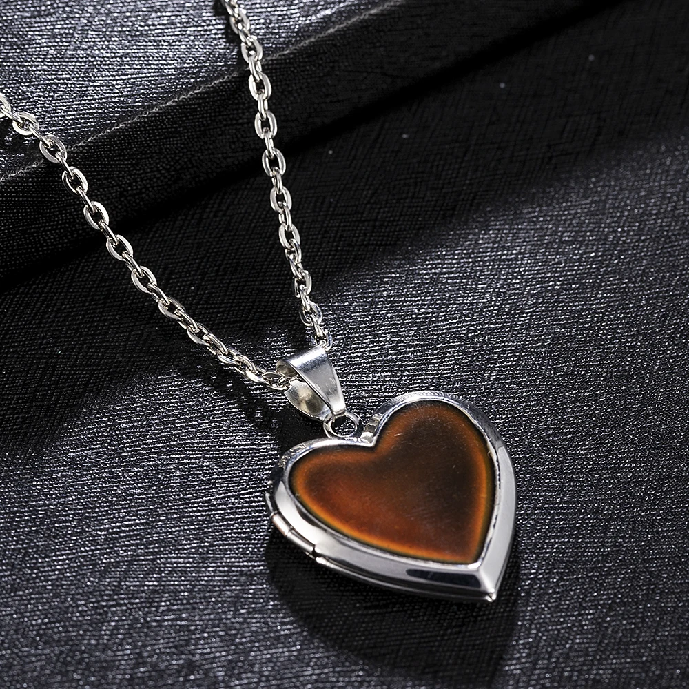 Романтическое ожерелье с фоторамкой и кулоном в виде сердца | Украшения