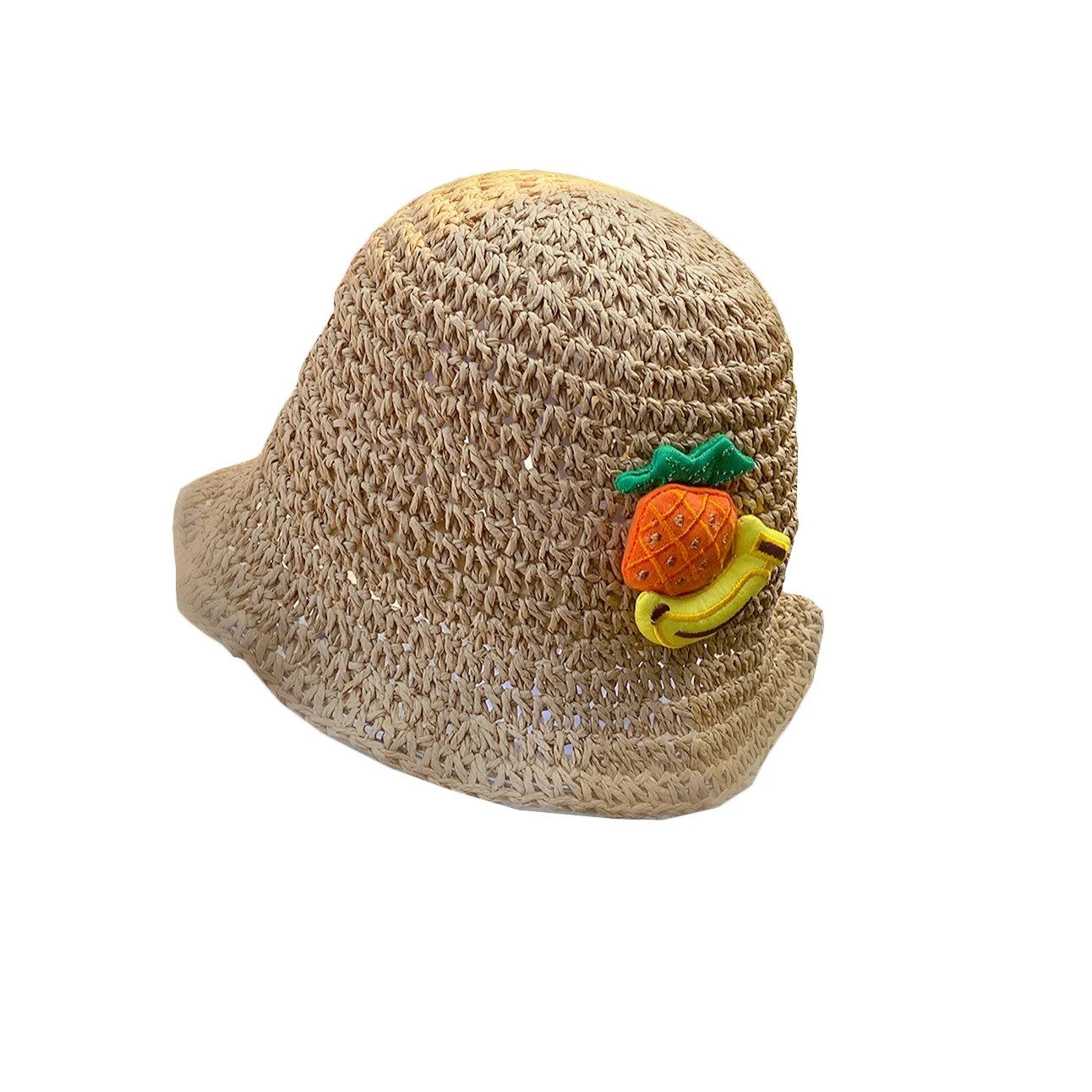 

Children's hat spring and summer fisherman hat summer straw hat sunscreen girls beach hat