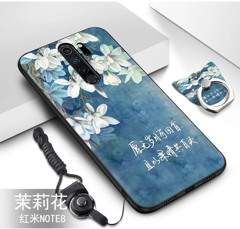 Чехол для xiaomi redmi note 8 pro лидер продаж силиконовый чехол из ТПУ + ремешок с милым
