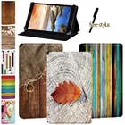 Защитный чехол для планшета Lenovo Thinkpad Tablet 2 10,1 дюймаYoga Book 10,1 дюймаTab S8 - 50 8,0, кожаный чехол с деревянным узором высокого качества