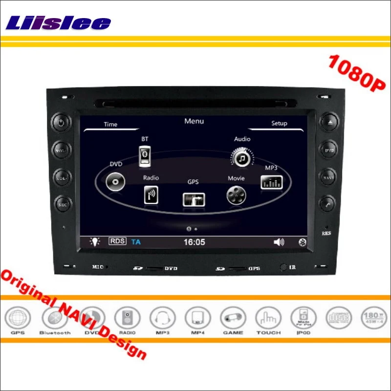 Автомагнитола для Renault Megane 2003 2010 DVD проигрыватель с GPS навигацией 1080P HD экран