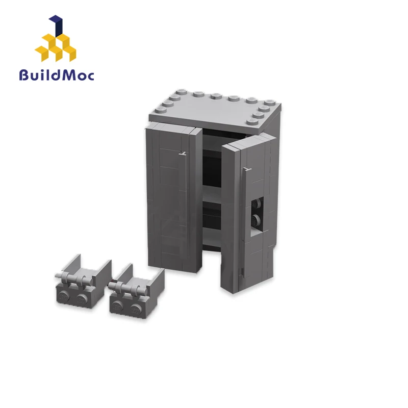 BulidMOC имитация холодильника Забавная детская игрушка для ролевых игр мини