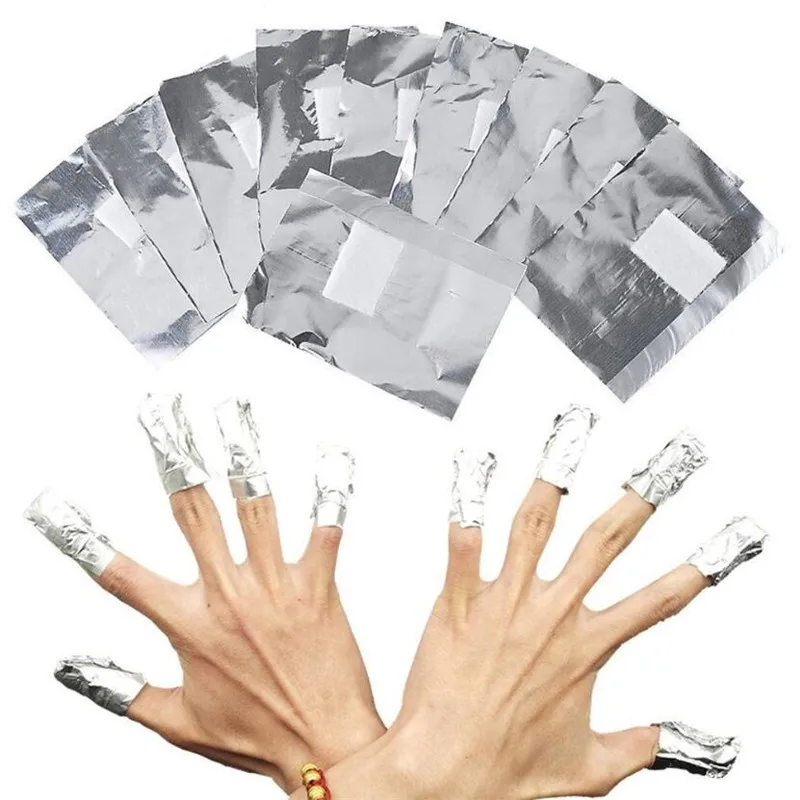 

50/100 быстрая алюминиевая фольга для дизайна ногтей, удаление замачиванием, обертывание для снятия лака, полотенце для ногтей, средство для с...