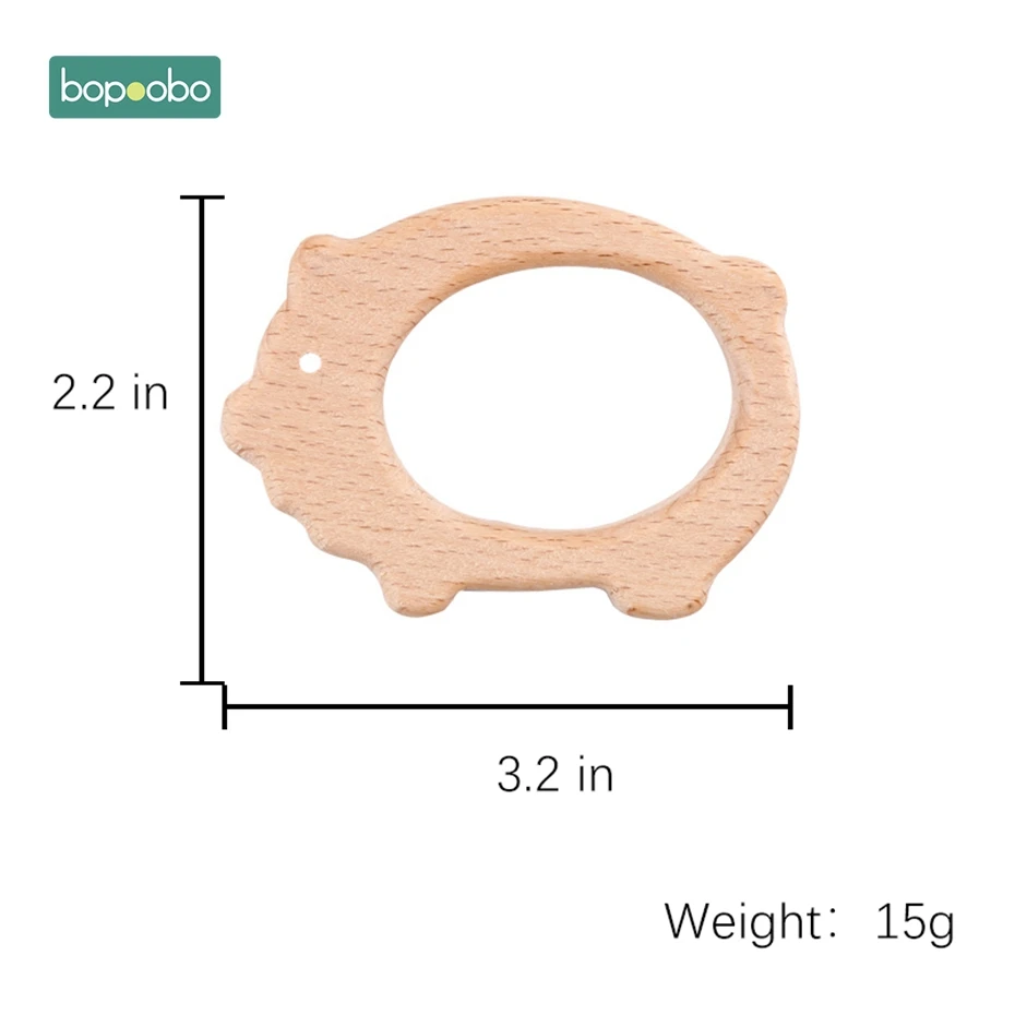 Pig Bopoobo 1 шт. детские игрушки деревянный Прорезыватель для зубов с животными для новорожденных игровые аксессуары для гимнастики Diy Подвеска жевательные крошечные прорезыватели - Цвет: Pig