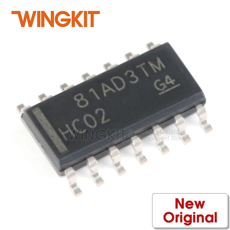 10 шт. SN74HC02DR SOIC14 SN74HC02D SN74HC02 SN74HC 4HC02 / HC02 SOIC-14 Четырехместный 2-Вход положительный-ни