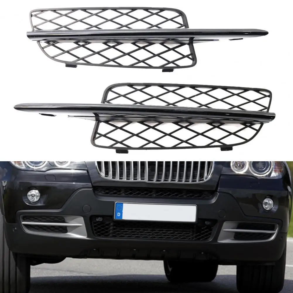 Lower Grille Honeycomb Anti-corrosive Black L/R Front Bumper Grill Car Modification 51117159593 51117159594 for BMW X5 E70 08-10