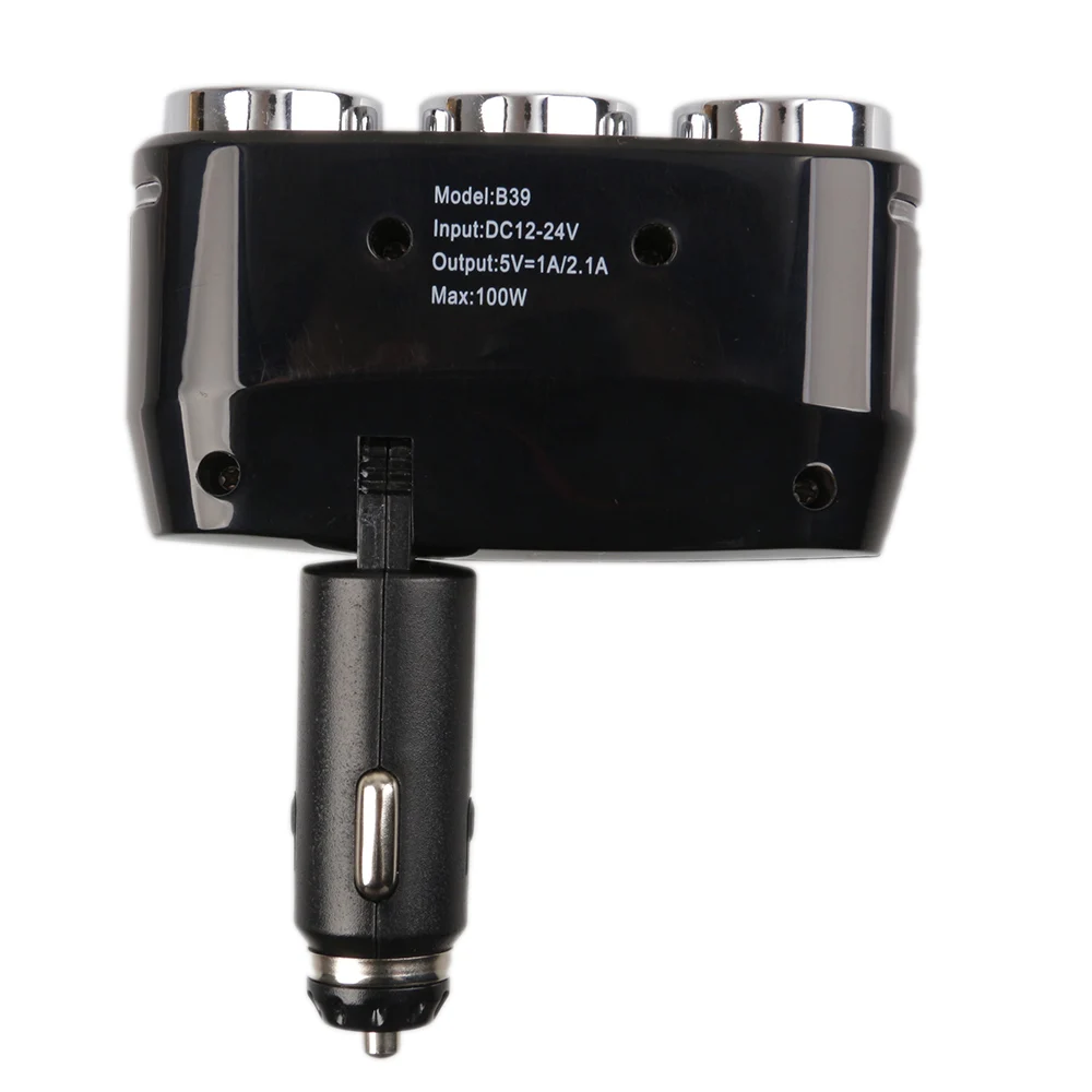 12 V-24 V розетка для автомобильного прикуривателя сплиттер светодиодный USB Зарядное устройство адаптер 3.1A 100W обнаружения для телефона MP3 DVR аксессуары