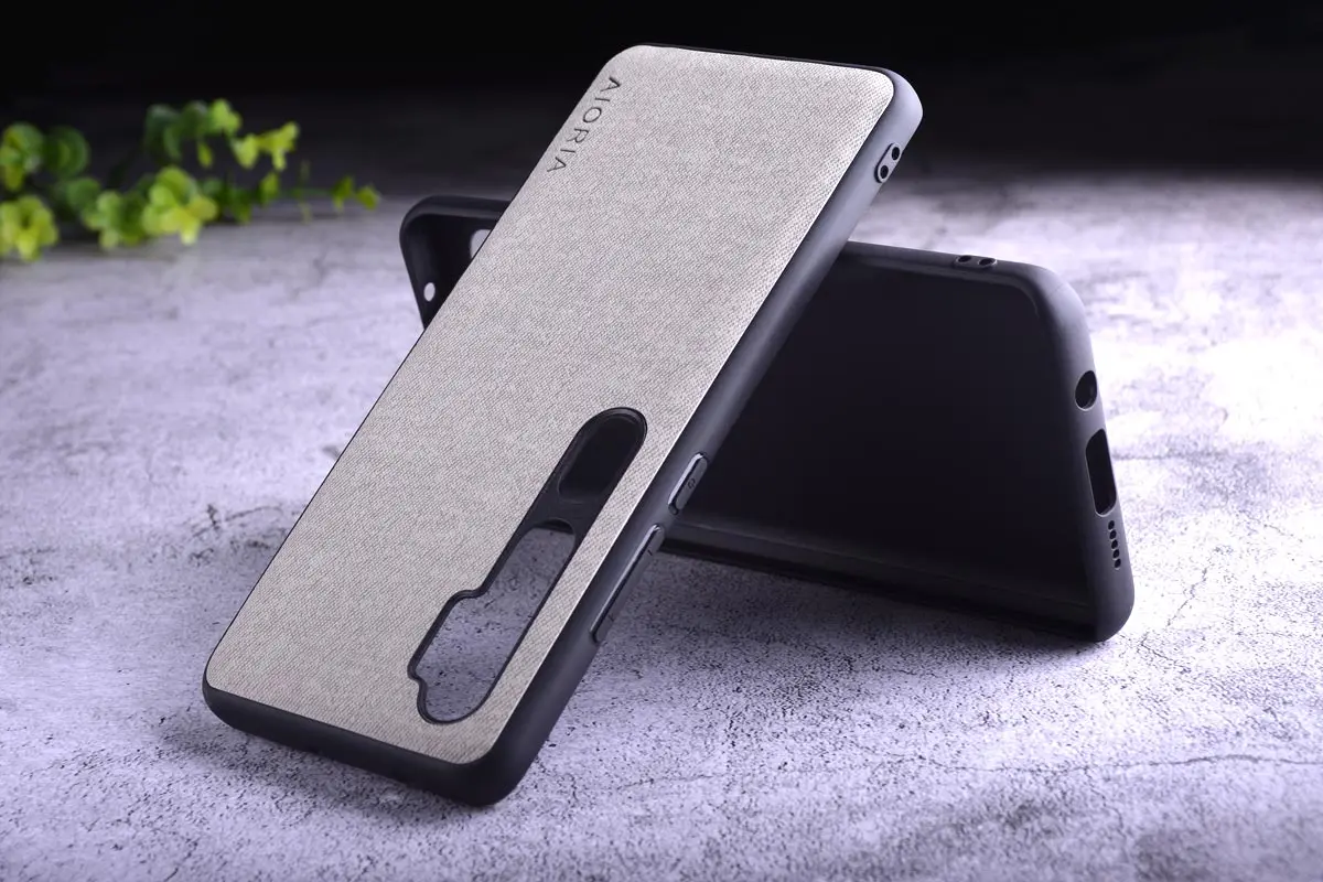 Текстильный чехол для Xiaomi mi note 10 pro, Жесткий ПК+ Мягкий ТПУ+ текстильный кожаный чехол, чехлы для mi note 10 pro