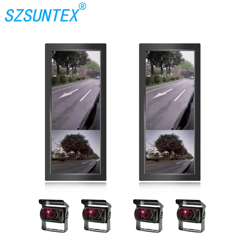 12,3 дюймов Высокое разрешение HD electronical 2 канала MirrorEye монитор DVR для грузовиков и автобусов