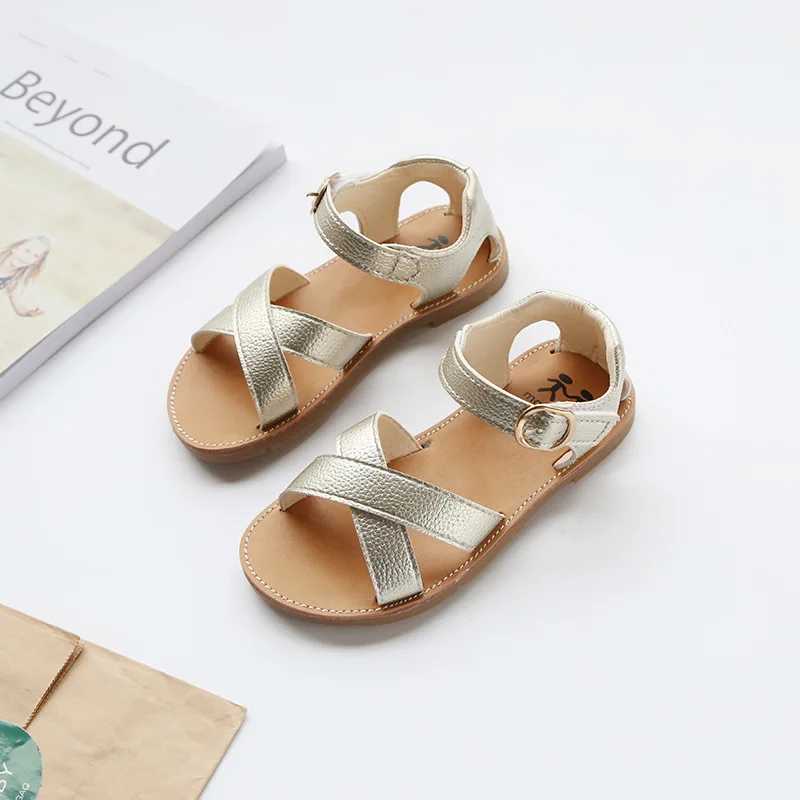 Босоножки для девочек новые летние пляжные туфли детские сандалии из