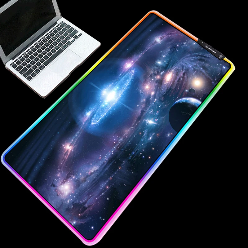 Yuzuoan, большой игровой коврик для игры в Токийский Гуль, светодиодный, RGB, комфортное управление, коврик для мыши, водонепроницаемый, удобный для носки, коврик для освещения, 900X400