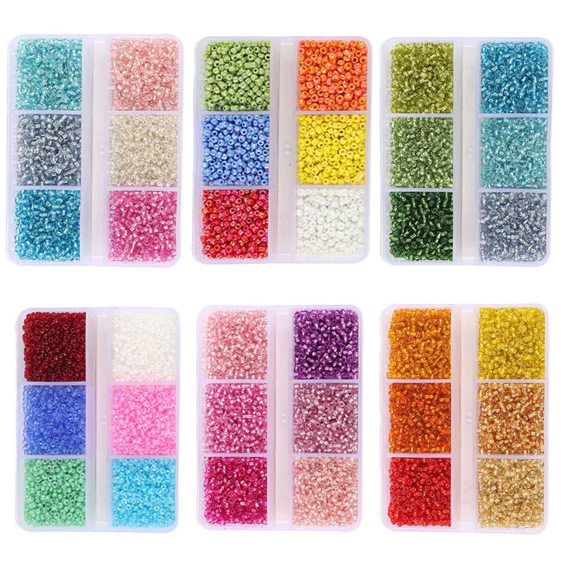 

New Glass Seed Spacer Beads DIY Toys Jewelry Making 2mm Round Colorful Millet Beads DIY Bracelet Necklace Beaded Material