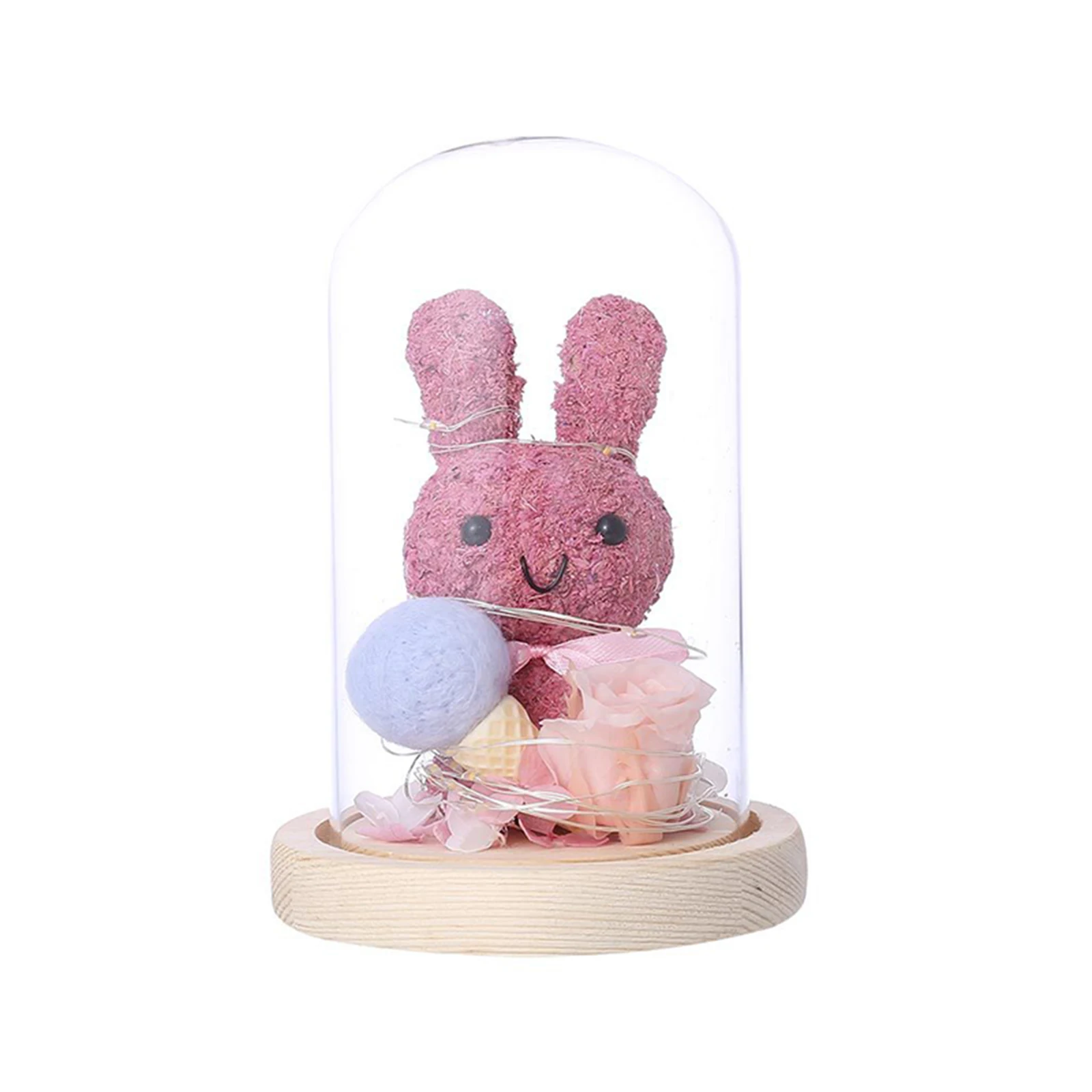 

Fashion Rabbit Shape Night Light With Glass Shade Lovely Gifts For Home Decor Holiday Party Wedding Anniversary Drop Shipping