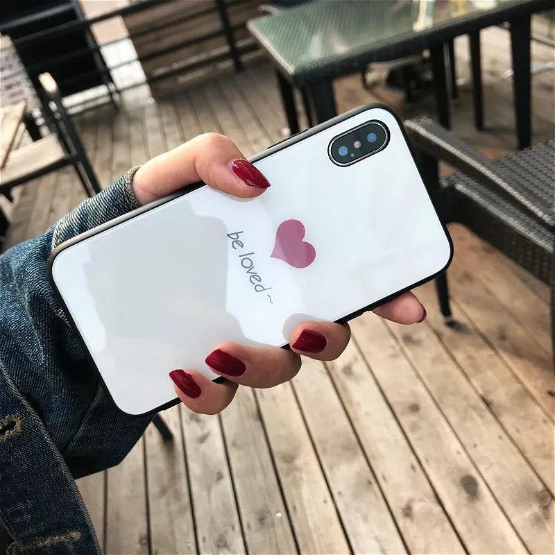 BONVAN для iPhone X XR XS Max 7 plus жесткий чехол из закаленного стекла 6 6S 8 Plus чехлы телефонов