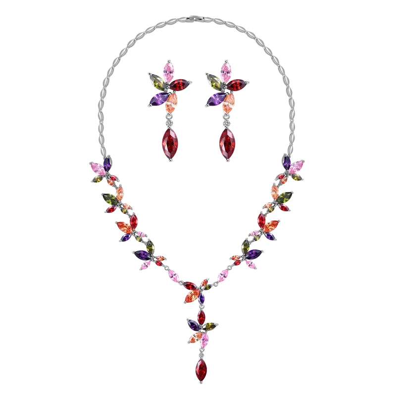 Женский браслет GZJY белый золотой цветной с цирконием|Ювелирные наборы| |