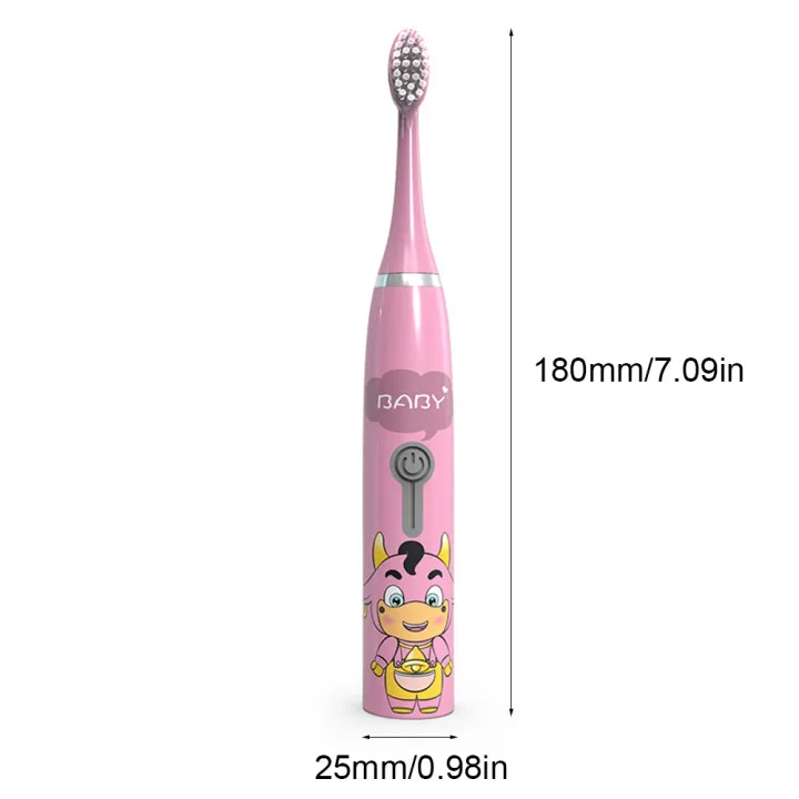 

Sonic Electric for Kids Battery Powered Waterproof Tooth Whitening Brush with Toothbrush Heads