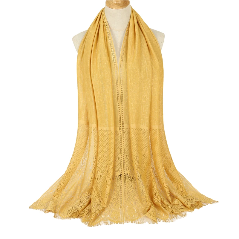 

Новый ободок, шарфы для женщин, модные кисточки, шаль и накидка, элегантный кружевной выдолбленный цветочный принт, зимний шарф, хиджаб, Femme