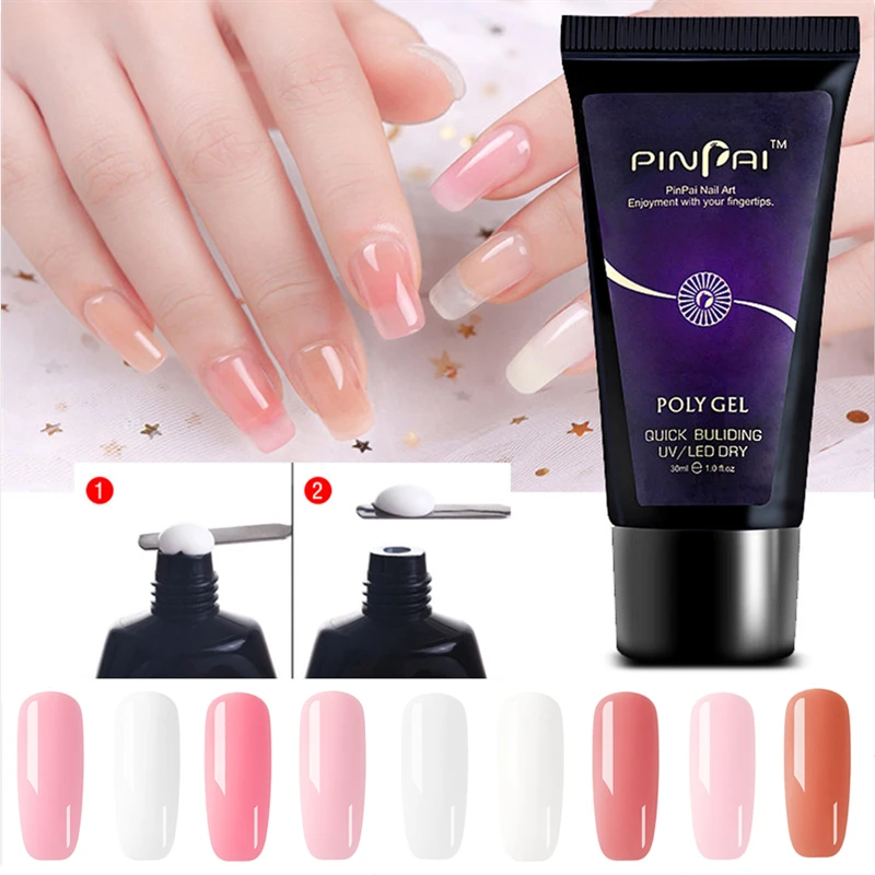 30 мл полигель для наращивания пальцев кристально-желе нейл-арта камуфляж Твердый