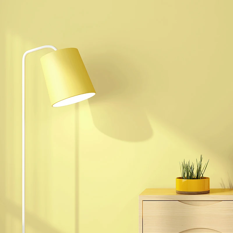 Желтые обои чистый цвет гостиная спальня ресторан современный минималистичный