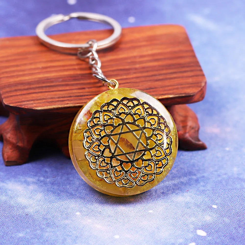Брелок с мандалой оргонитом церегат брелок религиозный психологарический