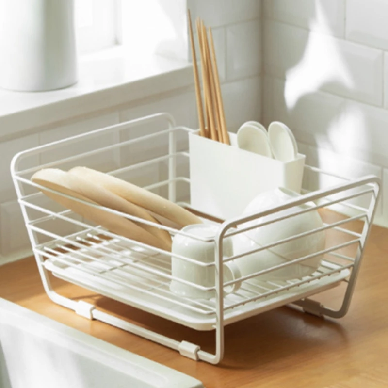 

Kitchen Storage Organizer Dish Drainer Drying Rack Kitchen Sink Holder Tray for Plates Bowl Cup Tableware Shelf Basket