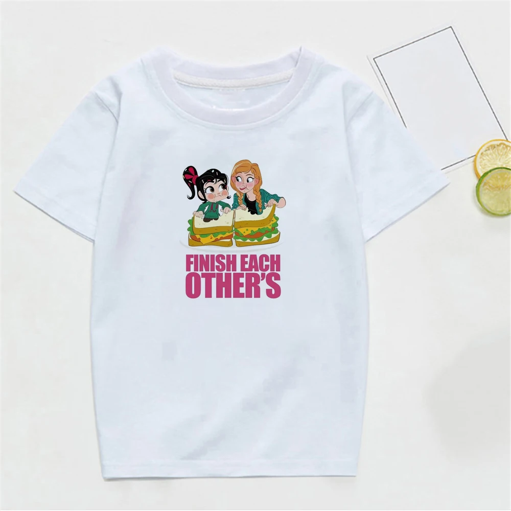 

Summer New Baby Princess T-shirt Tee Kids Cute Clothes White Harajuku O-neck Birthday Girls Gifts Streetwear Casual Kawaii Boys