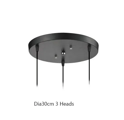3 heads round Современный простой металлический промышленный стеклянный подвесной светильник Лофт барная стойка столовая индивидуальная креативная стеклянная потолочная Подвесная лампа - Цвет корпуса: 3 heads round