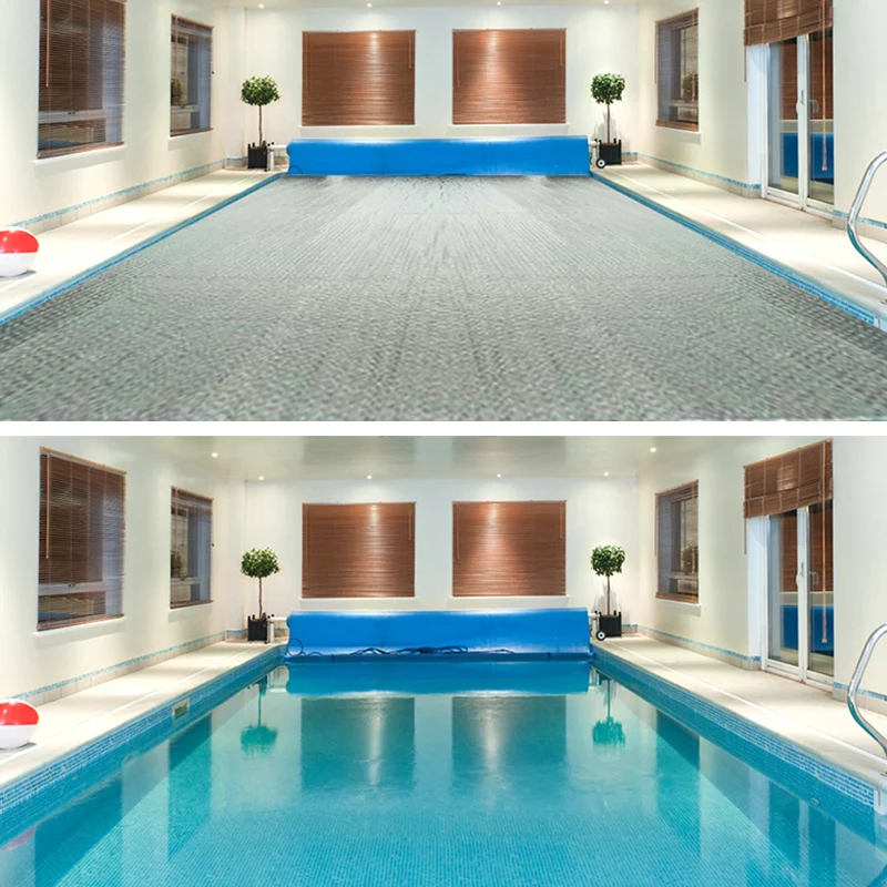 Прямоугольная крышка удерживающая солнечную пленку для бассейна изоляционная