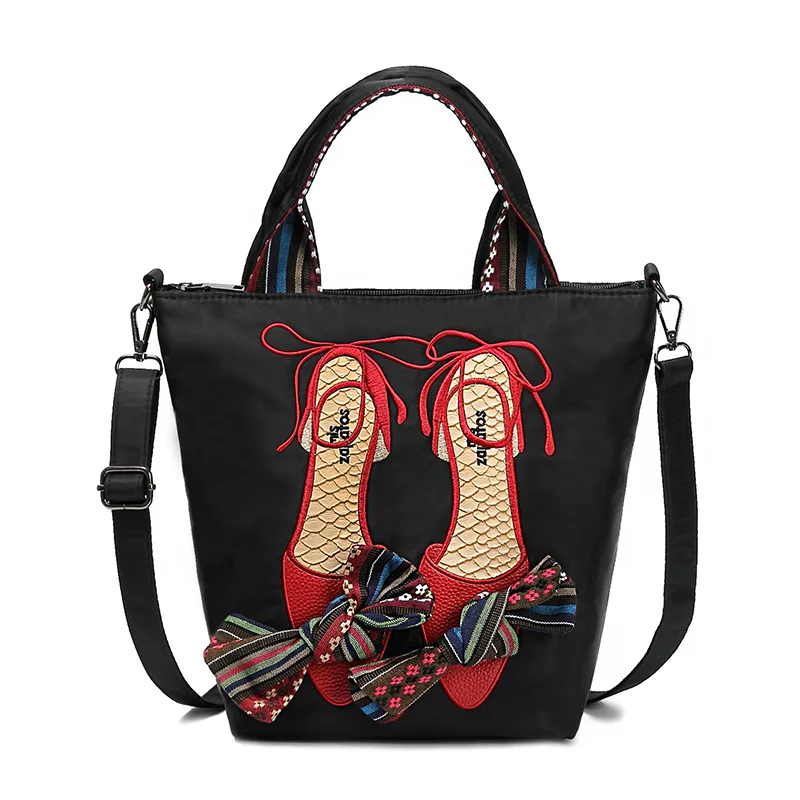 Многофункциональная Сумка-тоут с вышивкой для обуви модная сумка через плечо
